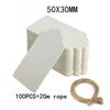 100pcs Kraft Paper Gifts Tags Thank You Celebrating Labels Handmade Wedding Party Decoration Packaging Hang Paper Party Supplies