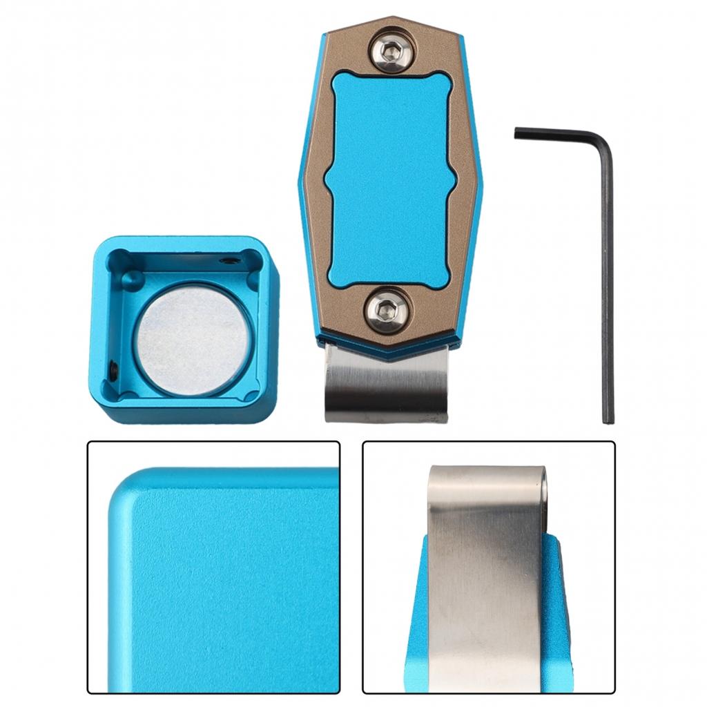 Lightweight Magnetic Billiard Chalk Holder with Belt Clip for Snooker Players