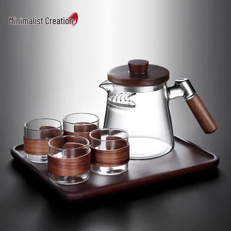 Thickened Glass Teapot with Integrated Infuser
