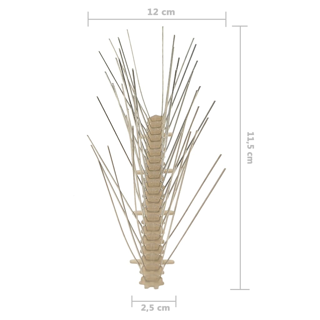 6 Piece Bird Deterrent Spikes Set 3 m Plastic 5 Row Design
