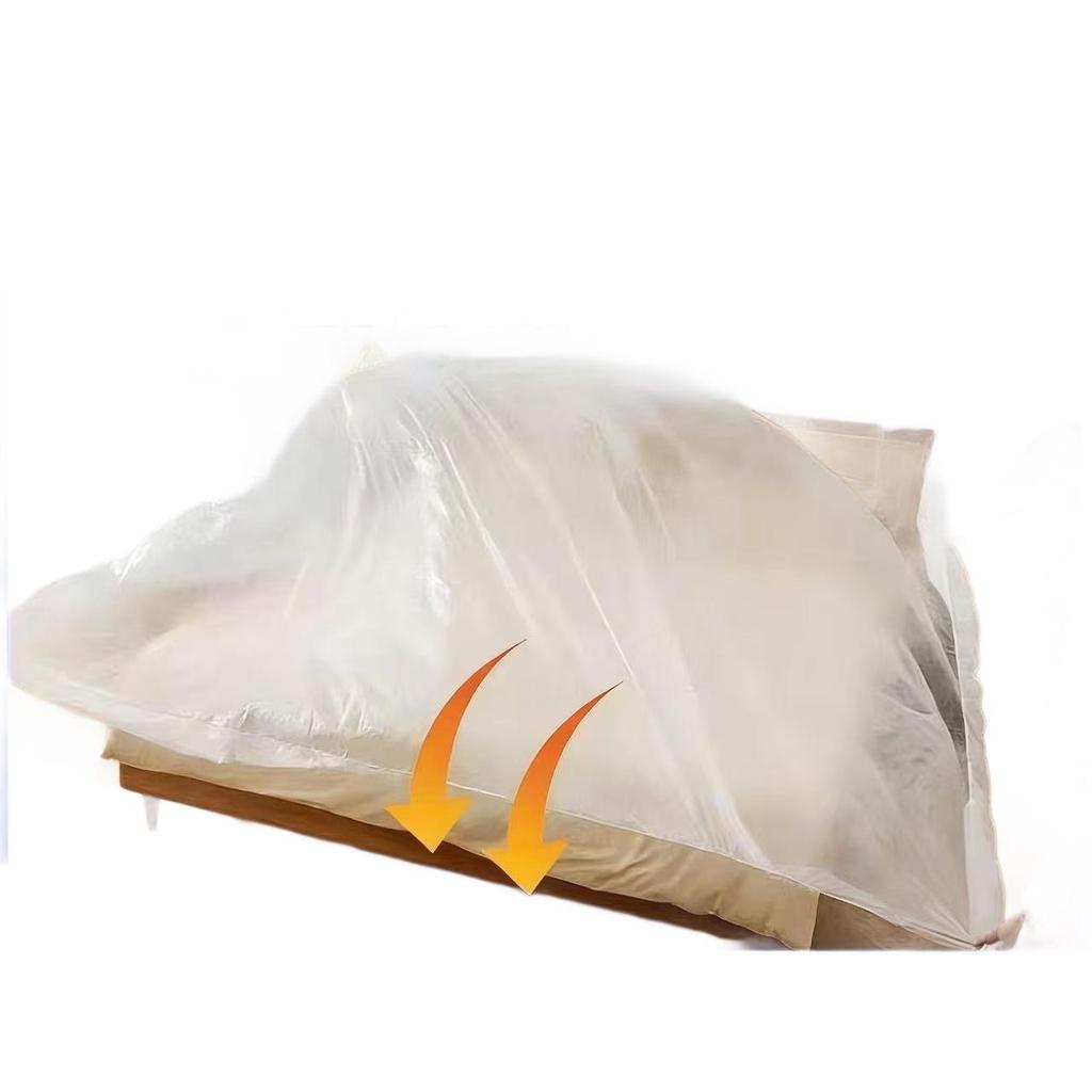 Thickened Transparent Dust Cover with Elastic Cuffs for Furniture Protection
