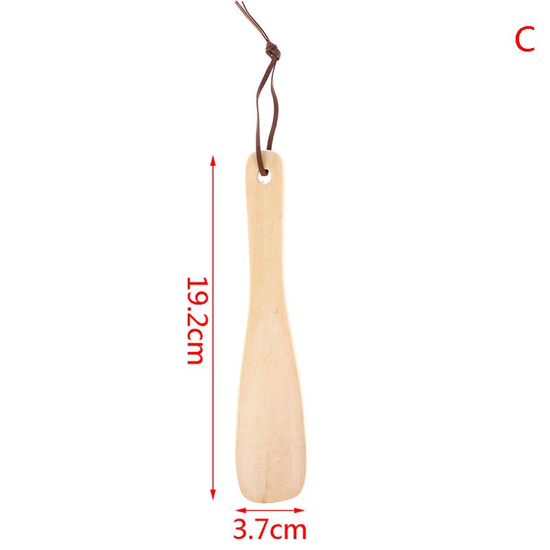 1 szt. Solidna drewniana łyżka do butów Naturalna drewniana łyżka do butów Podnośnik do butów Przenośny