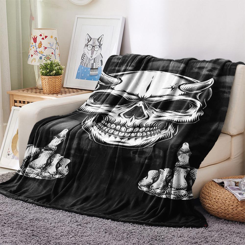 1 Stück Flannelldecke mit Satansymbol-Aufdruck, Hohe Qualität für alle Jahreszeiten, Heimdekoration, Wärme und Komfort, Perfekt für Weihnachtsgeschenke