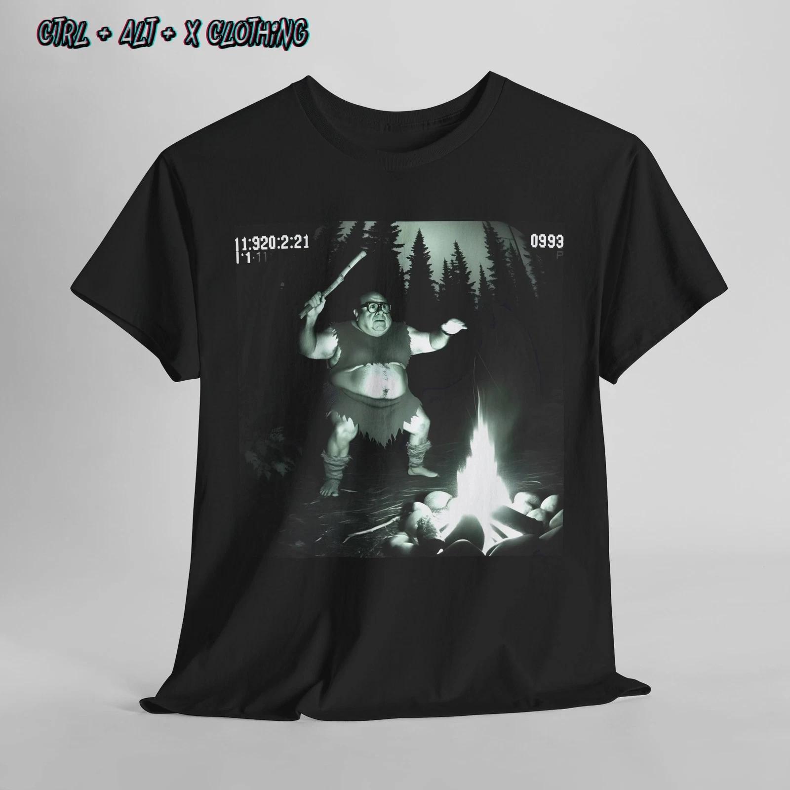 

Funny Danny DeVito Fire Caveman T-Shirt, Humorous Unisex Graphic Tee, Comedic S