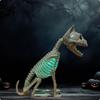 Glowing Skeleton Cat with Light | Spooky Skeletal Finish, Compact Tabletop Size, Skeleton, for
