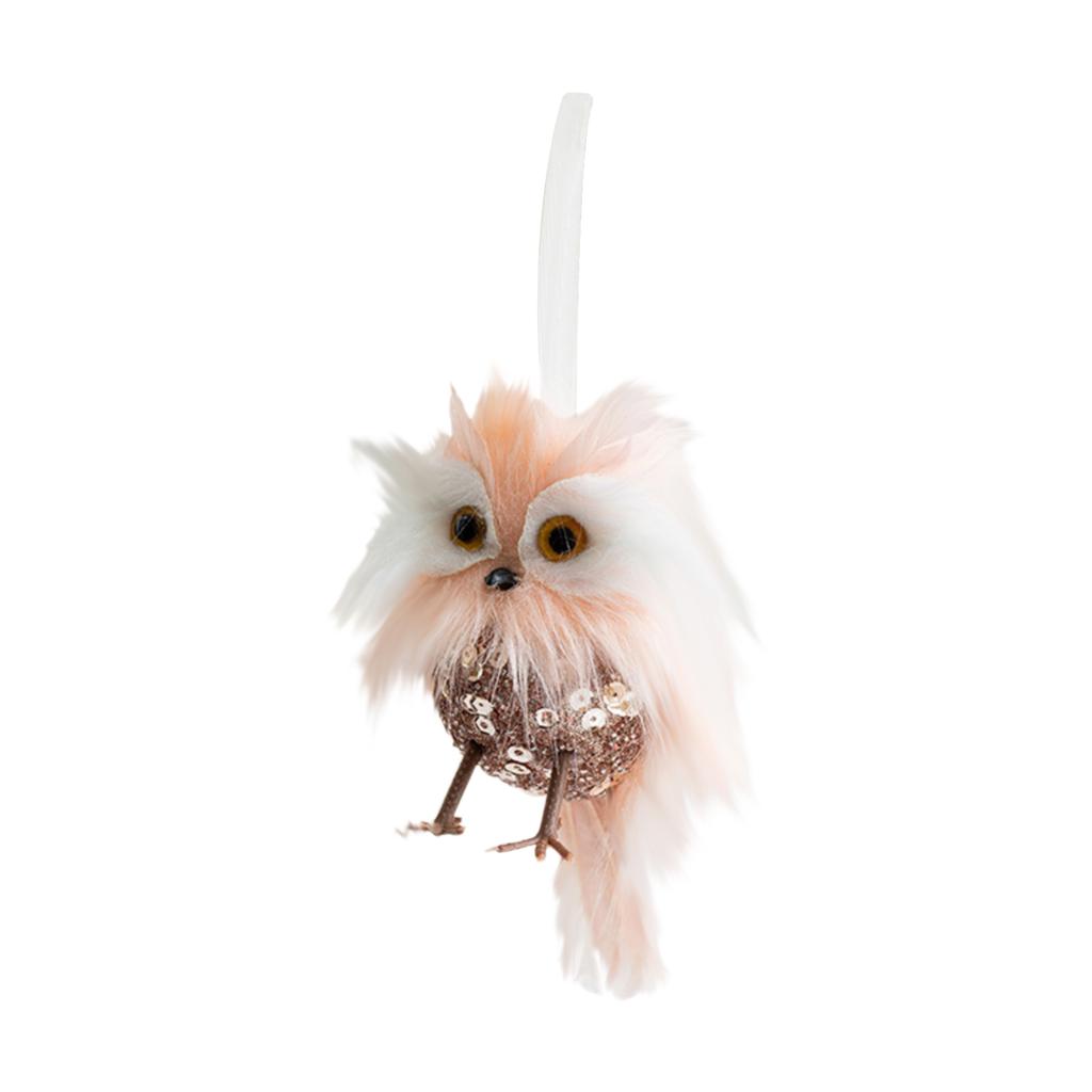 Christmas Decoration Desktop Ornament Plush Owl Christmas Tree Scene Atmosphere Decoration Pendant