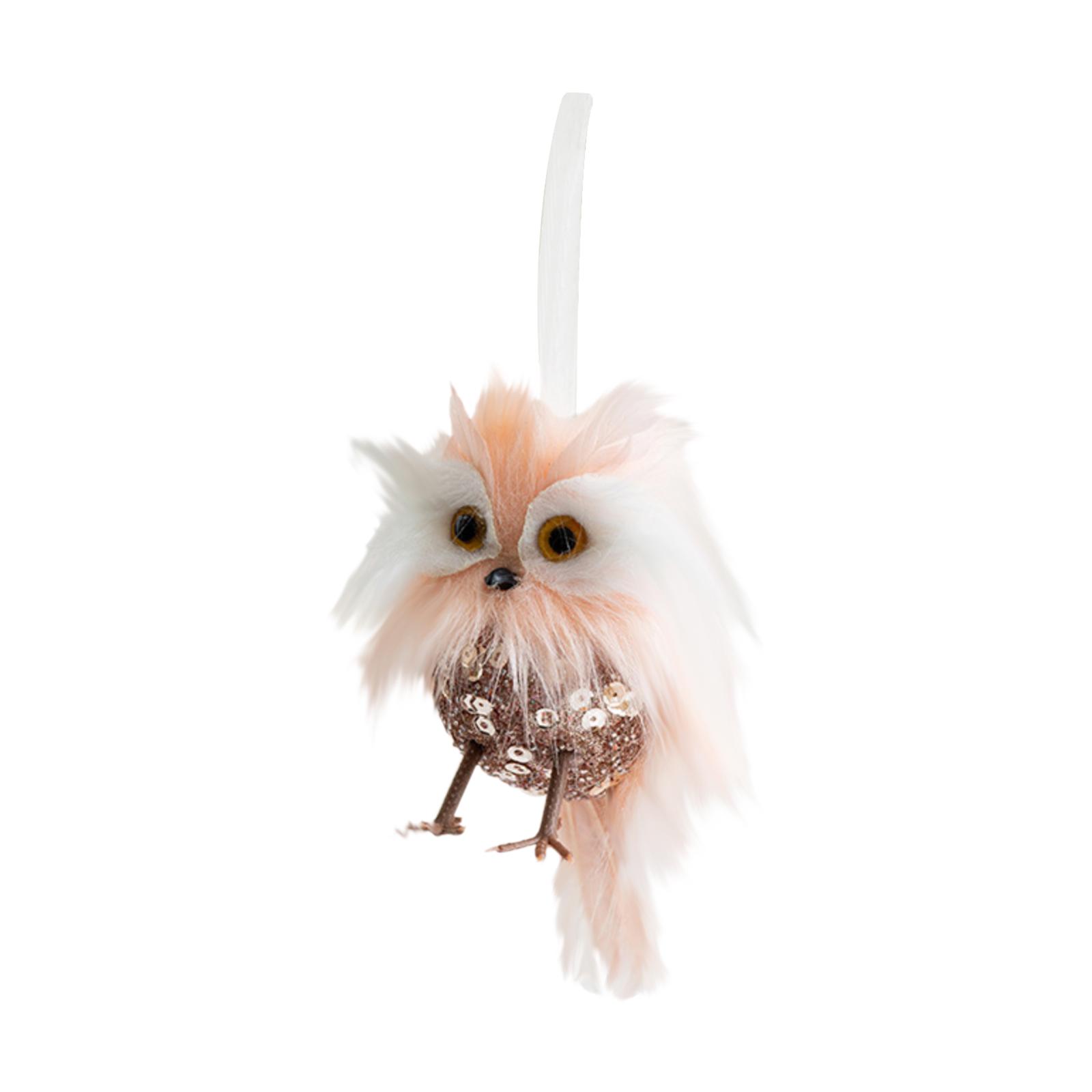 

Christmas Decoration Desktop Ornament Plush Owl Christmas Tree Scene Atmosphere Decoration Pendant One Size