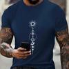 New summer short sleeved T-shirt top for men's daily casual street style round neck pullover printed T-shirt top for men's wear