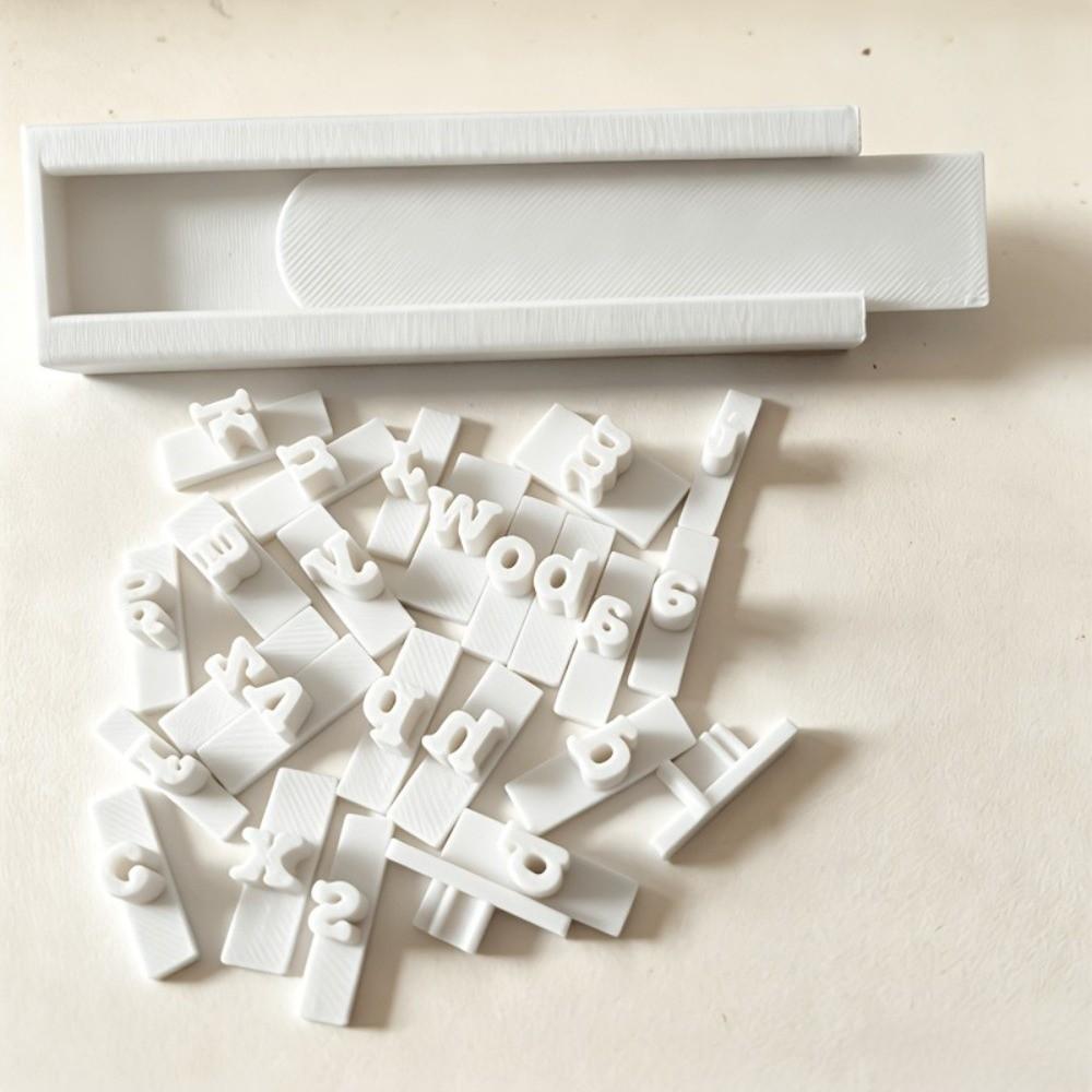 Handmade Pottery Alphabet Stamping Tool with 10 Number Upper Lower Case Clay Stamp Studio Work