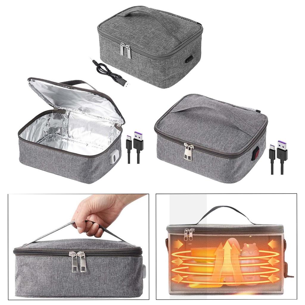 Speisenwärmer, Mini-Tragbarer Ofen, USB-Speisenwärmertasche, Thermischer Speisenwärmer für