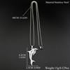 Jumping Dolphins Pendant Necklace For Women Men Stainless Steel Abalone Shell Ocean Clavicle Neck Chain Animal Jewelry Gifts