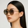 Sunglasses MM0111K 57F Large Size Round Horn-rimmed Frames Worn by Han Hyo-joo