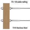 10Pcs Stainless Steel Threaded Tensioner Stud Ends for 1/8'' Cable Railing System  High Quality