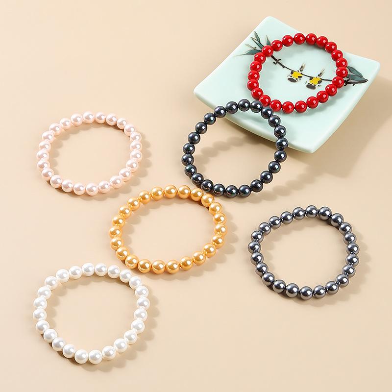 Jingdong Jewelry 7A Shell Bead Bracelet Simple Versatile Womens Accessory Elegant Multi-Color Single-Strand Tourist Souvenir