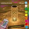 Rose Ambient Light Crystal Table Lamp Romantic Night Light Touch Switch Creative Bedroom Decor Atmosphere Lamp for Home Room