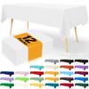 Homaxy Versatile Disposable Table Cloth  Plastic Waterproof Tablecloth Decorative Rectangle Table Covers of Party Camping Picnic