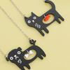 Unique and Expressive Pet Lover Necklace Highlighting Black Puss Fish Dog Bone Detail Alloy Fashionable Neck Chain