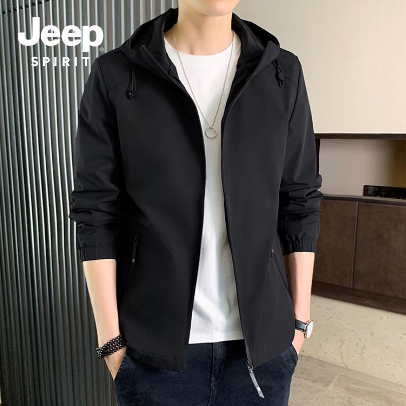 JEEP SPIRIT Men's Hooded Business Casual Jacket 1208
