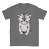 Mens Funny Sad Cat Meme T Shirts  Pure Cotton Clothing Novelty Short Sleeve Crewneck Tees Party TShirts