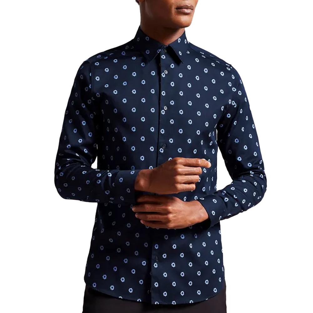 Ted Baker Mens KYME Ditsy Floral Long-Sleeved Shirt