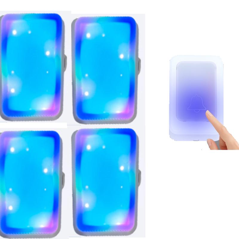 Electronic Flashing Doorbell for Deaf-Mute Seniors with Remote Control and Seven-Color Light