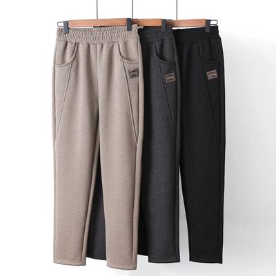 XL~5XL Pantalon Automne Hiver Laine Épaissi Âge Moyen et Personnes Âgées Pantalon Mère Dames Harlan Fuselé Taille Haute Pantalon Décontracté