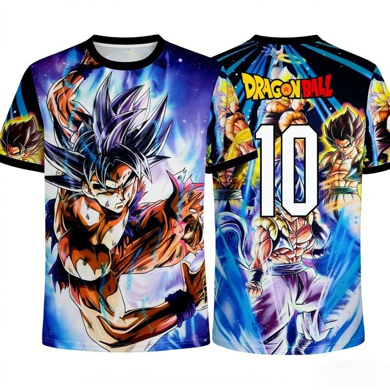 2026 New Dragon Ball Goku Vegeta Men Football Jersey Summer Casual Women T-shirt Cartoon Japan Anime