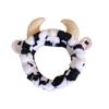 Korean 3D Cow Horn Headband: Cute Plush Hair Accessory for Women