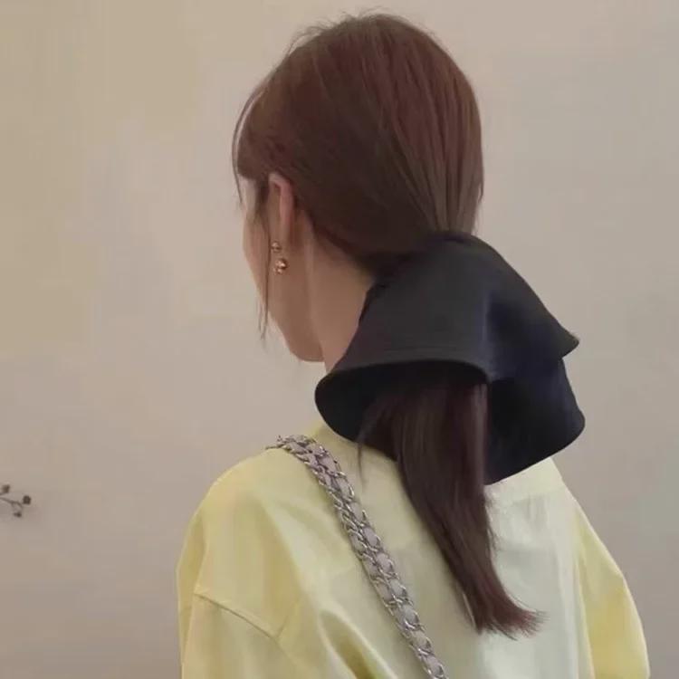 Korean Style Oversized Satin Bow Headband Hair Tie