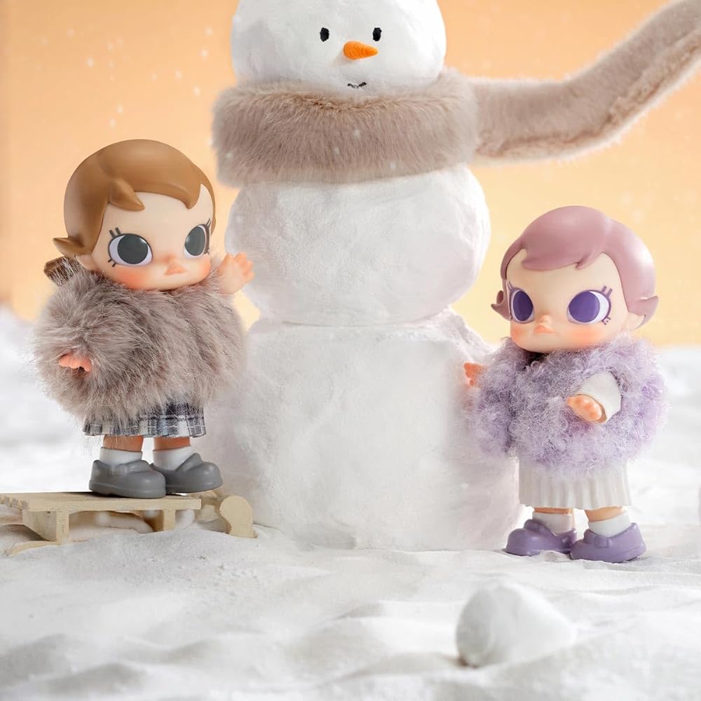 Pop Mart Baby Molly Winter Fit Check Plush Pendant Assorted Box 6 Pieces Collectible Figure Toy