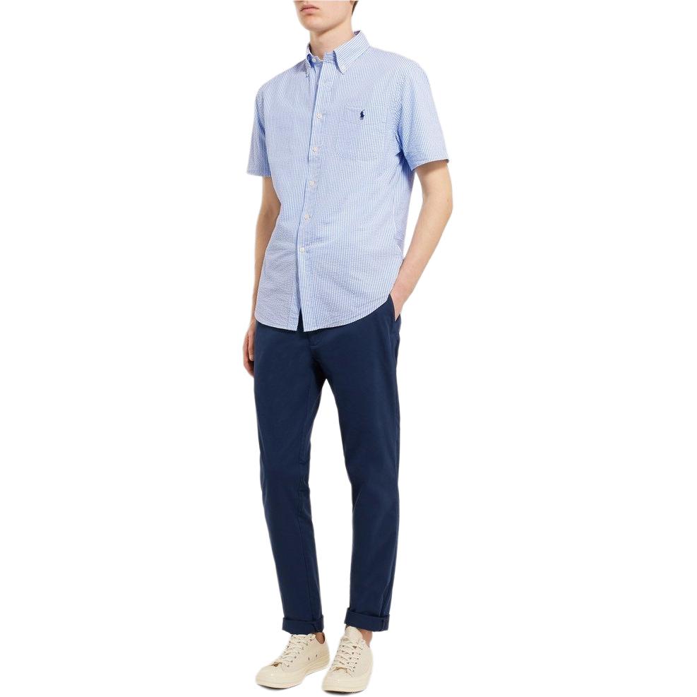Polo Ralph Lauren Embroidered Bubble Gauze Pocket Short Sleeve Shirt Men shirts 710691428-001