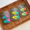 Little Girl Fluorescent Color Love Hairpin Children's Color Wavy Side Broken Hair BB Clip Pair Hairpin Headdress