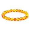 Natural Resin Beaded Bracelet for Women 8MM 10MM Round Stretch Elastic Handmade Jewelry Gift for Birthday Anniversary
