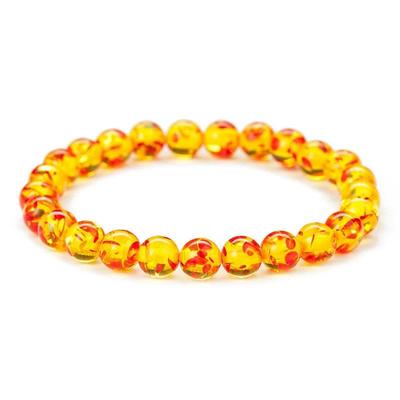 Women'S Women Gift Natural 8/10Mm Bangle Resin Stretch Bead Round Elastic Bracelet