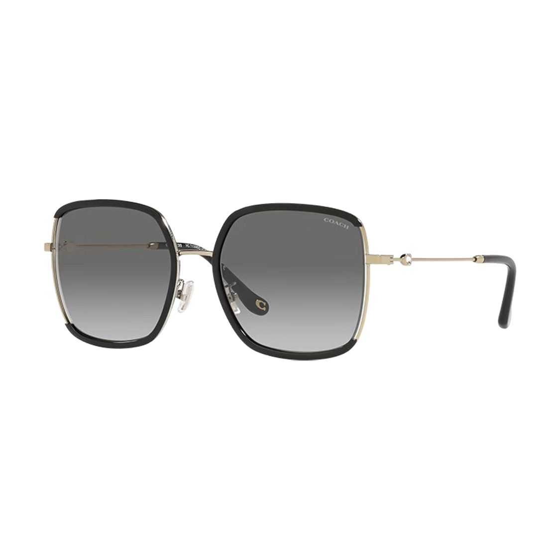 Coach Gradient Logo Comfortable Sun Protection Irregular Shape Sunglasses Women sunglasses Gold 0HC7139BD-934611 Eyeglass Case+Eyeglass Cloth,58,Gold
