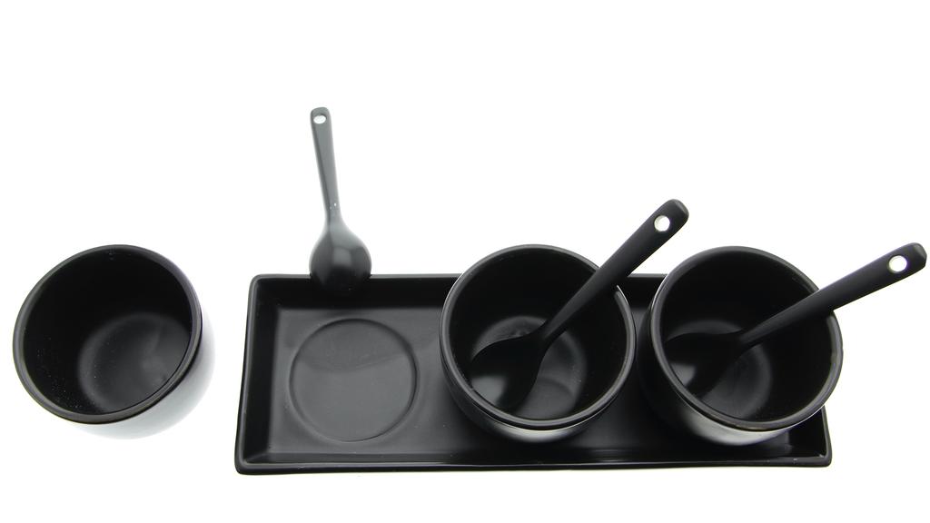 BOWLS CONTAINERS FOR SAUCE AND DIP 3 pcs SET