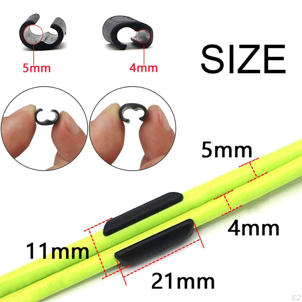 10x Folding Bike Cable Clips Fixed Bicycle Rotating Clips,