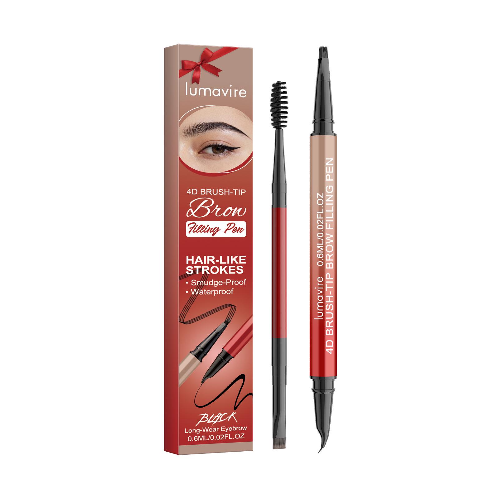 

Lumavire 4D Waterproof Eyebrow Pencil: Even Pigment, Lightweight, Smooth Texture, Versatile, Soft for Perfect Eyebrows. 0.6ml with Eyebrow Brush