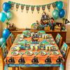 Pirate Birthday Decoration Pirate Party Favors Disposable Party Tableware Tablecloth Paper Plates Cups Balloon Cartoon Decor