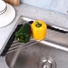 Triangle Roll-Up Dish Drying Rack Foldable Stainless Steel Over Sink Organizer Space Saving Kitchen Sink Corner Drainer Storage Shelf Holder