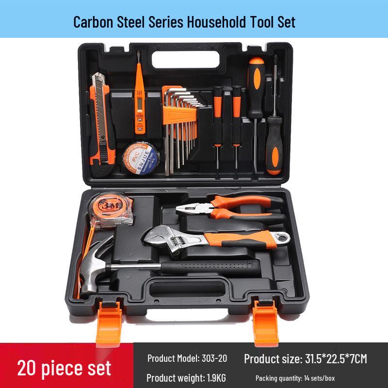 Carbon Steel Hand Tool Kit for Home, Vehicle, and Auto Repair