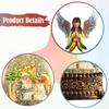Angel Shaped Christmas Snow Globe with Light and Music Box Plastic Desktop Ornament for Table Shelf Holiday Gift