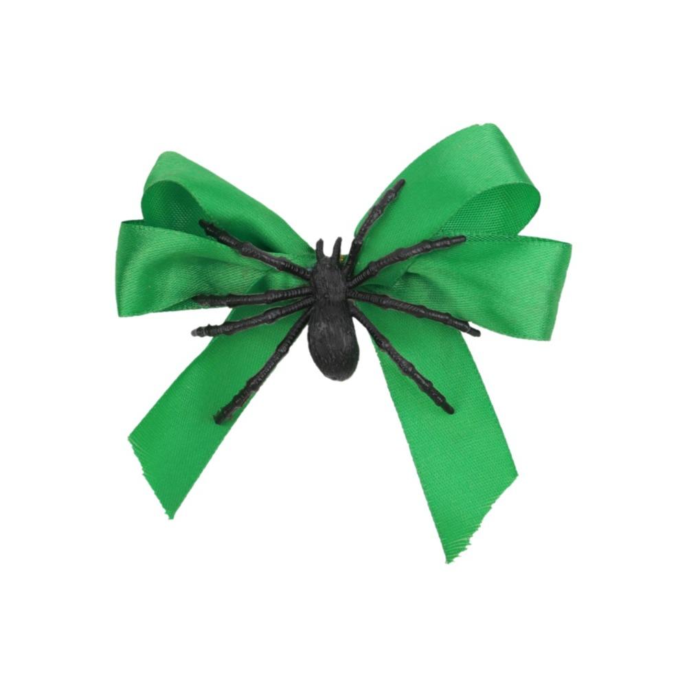 

Plastic Bowknot Hairpin Spider Theme Halloween Head Wear Spider Hair Clip Girl Accessory зелёный