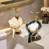 Soap Box Household High-end Drain Soap Box Bathroom Light Luxury Style Personality Creative Soap Box Shelf