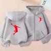 Children's Zip-Up Basketball Sweatshirt Fashion Idol Star Hoodie Casual Sports Cardigan for Boys And Girls 3-12 Years Old