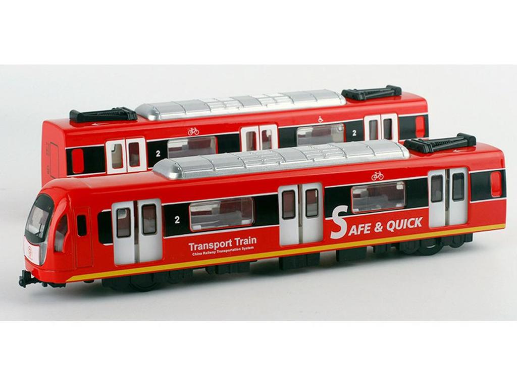 Kaiwei Alloy Subway Train Model with Sound & Light, Magnetic Force, Connect Rod, Pull-back/Remote Control