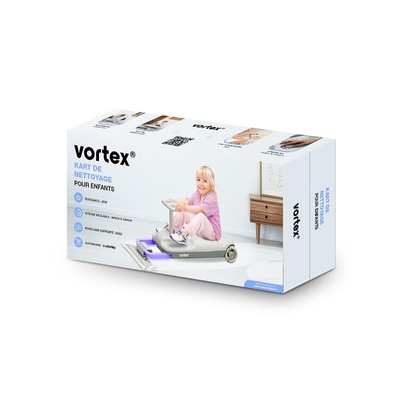 Mop Kart - Cleaning Kart for Children - 12v Battery - Adjustable Handle - 6l Chest