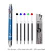 6 in 1 Multifunctional Pen 0.7 mm Ballpoint Pen 5 Colors and 0.5 mm Mechanical Pencil in One Pen for School Office Supplies