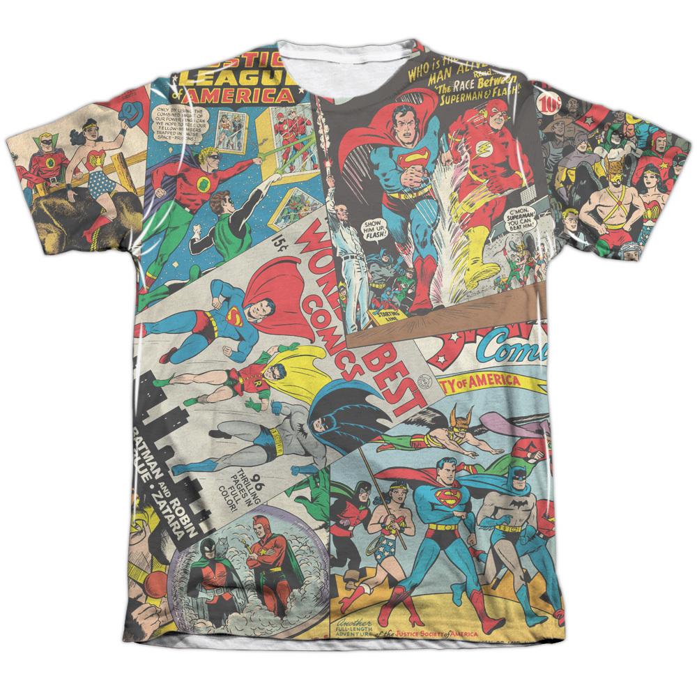 

JUSTICE LEAGUE CLASSIC COLLAGE Front Print Licensed Men039;s Tee Shirt SM-3XL Unisex T-Shirt L