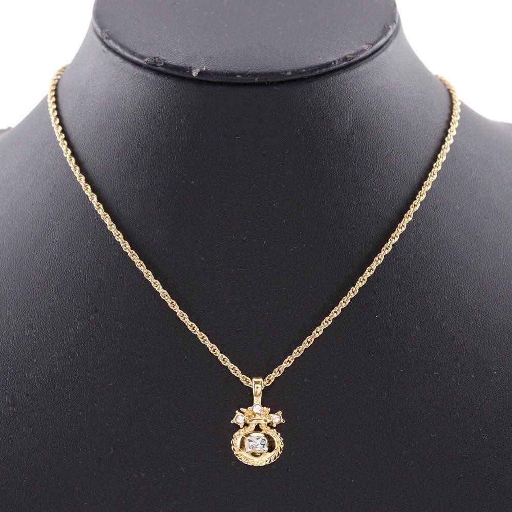 NINA RICCI NR Necklace Plated Gold 7.4g Women Used